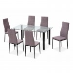 Juego de comedor completo Mod. Yuri negro