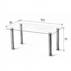 Juego de comedor completo Mod. Yuri blanco
