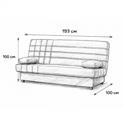Sofá cama clic clac Mod. Terra 3 plazas