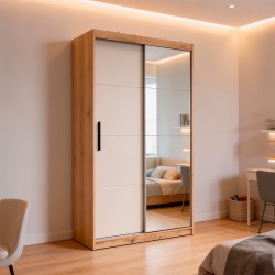 Armario 2 puertas correderas con espejo Mod. Inova