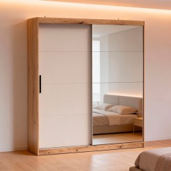 Armario 2 puertas correderas con espejo Mod. Inova