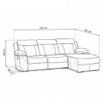 Chaiselongue relax eléctrico Mod. Menfis 3 plazas