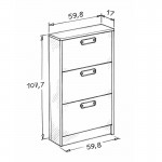 Zapatero 3 puertas abatibles Mod. Donald