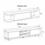 Mueble TV completo Mod. Soto con mesa elevable