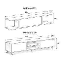 Mueble TV completo Mod. Soto con mesa elevable