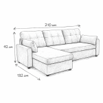 Chaiselongue reversible Mod. Abona