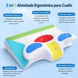 Almohada Butterfly ergonómica cervical 60x40CM