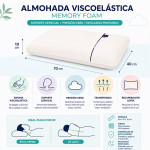 Almohada Viscoelástica Memory Foam 40×70 cm tacto suave