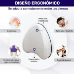Almohada Viscoelástica para Piernas y Rodillas 25cm