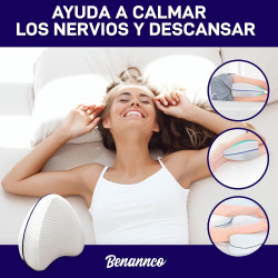 Almohada Viscoelástica para Piernas y Rodillas 25cm