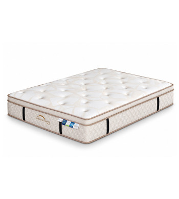 Colchón Natural Sleep con Muelles Ensacados 5 Zonas, Látex y Visco Gel