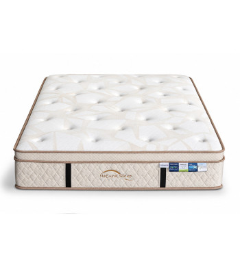 Colchón Natural Sleep con Muelles Ensacados 5 Zonas, Látex y Visco Gel