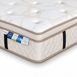 Colchón Natural Sleep con Muelles Ensacados 5 Zonas, Látex y Visco Gel