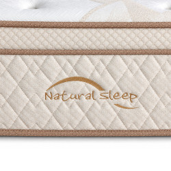 Colchón Natural Sleep con Muelles Ensacados 5 Zonas, Látex y Visco Gel