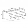 Cama nido Mod. Donald 98X204X72CM