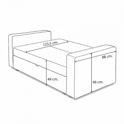 Sofá cama clic-clac Mod. Izan 2 plazas