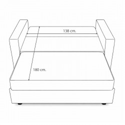 Sofá cama clic-clac Mod. Izan 2 plazas