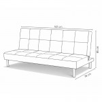 Sofá cama clic-clac Mod. Beisbol 2 plazas