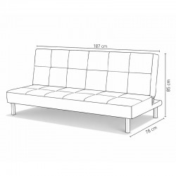 Sofá cama clic-clac Mod. Beisbol 2 plazas