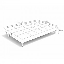 Sofá cama clic-clac Mod. Beisbol 2 plazas
