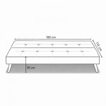 Sofá cama clic-clac Mod. Unai 2 plazas