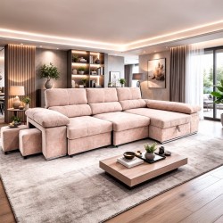 Chaiselongue cama Mod. Nadia 3 plazas