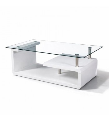 Mesa de centro tapa de cristal Mod. Eva