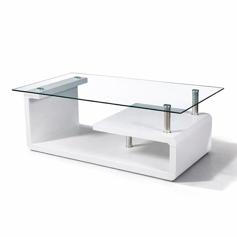 Mesa de centro tapa de cristal Mod. Eva