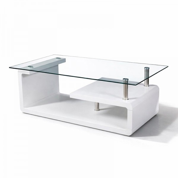 Mesa de centro tapa de cristal Mod. Eva