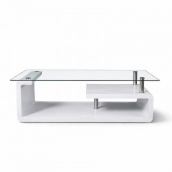 Mesa de centro tapa de cristal Mod. Eva