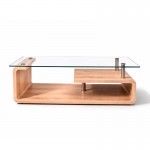 Mesa de centro tapa de cristal Mod. Eva