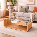 Mesa de centro tapa de cristal Mod. Eva