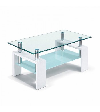 Mesa de centro tapa de cristal Mod. Sama