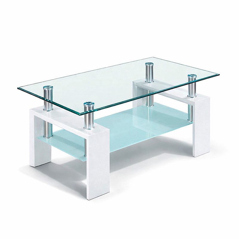 Mesa de centro tapa de cristal Mod. Sama