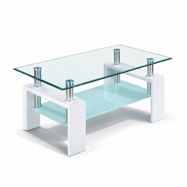 Mesa de centro tapa de cristal Mod. Sama