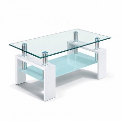 Mesa de centro tapa de cristal Mod. Sama
