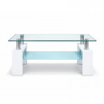 Mesa de centro tapa de cristal Mod. Sama