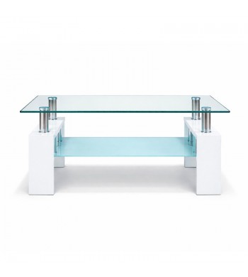 Mesa de centro tapa de cristal Mod. Sama