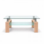 Mesa de centro tapa de cristal Mod. Sama