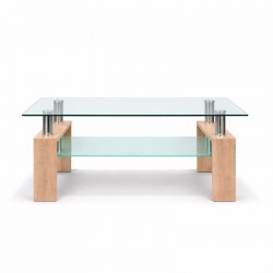 Mesa de centro tapa de cristal Mod. Sama