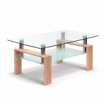 Mesa de centro tapa de cristal Mod. Sama