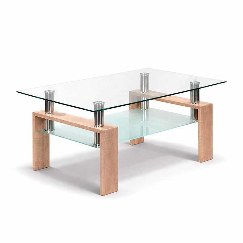 Mesa de centro tapa de cristal Mod. Sama