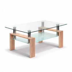 Mesa de centro tapa de cristal Mod. Sama