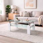 Mesa de centro tapa de cristal Mod. Sama