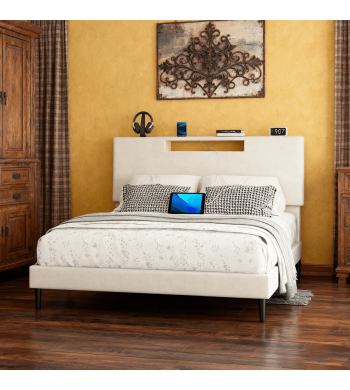 Cama con cabecero led Mod. 704