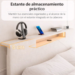 Cama con cabecero led Mod. 704