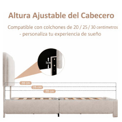 Cama con cabecero Mod. 801
