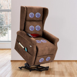 Sillón orejero de masajes levantapersonas Mod. Crown Confort