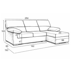 Chaiselongue Mod. 3B 3 plzs.