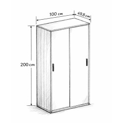 Armario 2 puertas correderas Mod. Aura
